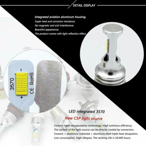 2x H7 Motorcycle LED Headlight Bulb Kit High/Low Beam 30W 3600LM 6000K White CSP - Fresh Stock Dated October 2025