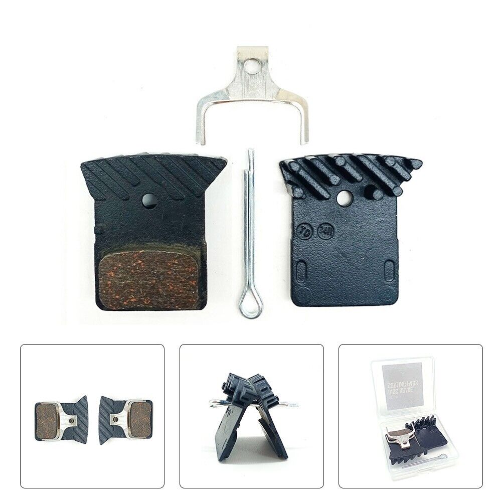 MTB Road Bike Disc Brake Pads Cooling Fin Resin For-Shimano BR-RS805 BR-RS505 - Fresh Stock Dated October 2025