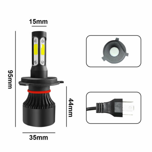 FOR 2011-2015 KAWASAKI VN1700 Vulcan Vaquero - 4SIDE HEADLIGHT LED LOW BEAM BULB - Fresh Stock Dated October 2025