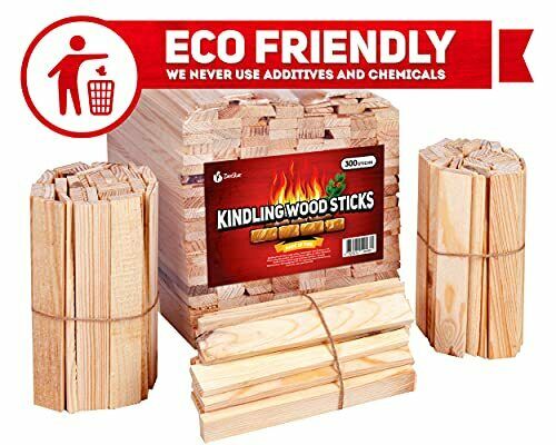 Kindling Wood fire Starter Sticks 300 pc - Kiln Dried Firewood - Fire Starter fo - Fresh Stock Dated October 2025