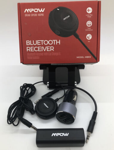 Mpow Wireless Bluetooth Car Kit Hands-Free Calling Streambot Audio Receiver MBR2 - Fresh Stock Dated October 2025