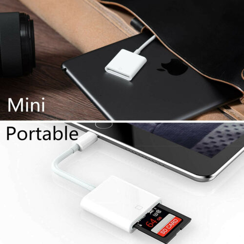 Camera SD Card Reader Adapter Cable for iPhone 8 Plus 6S Apple iPad Pro Air Mini - Fresh Stock Dated October 2025