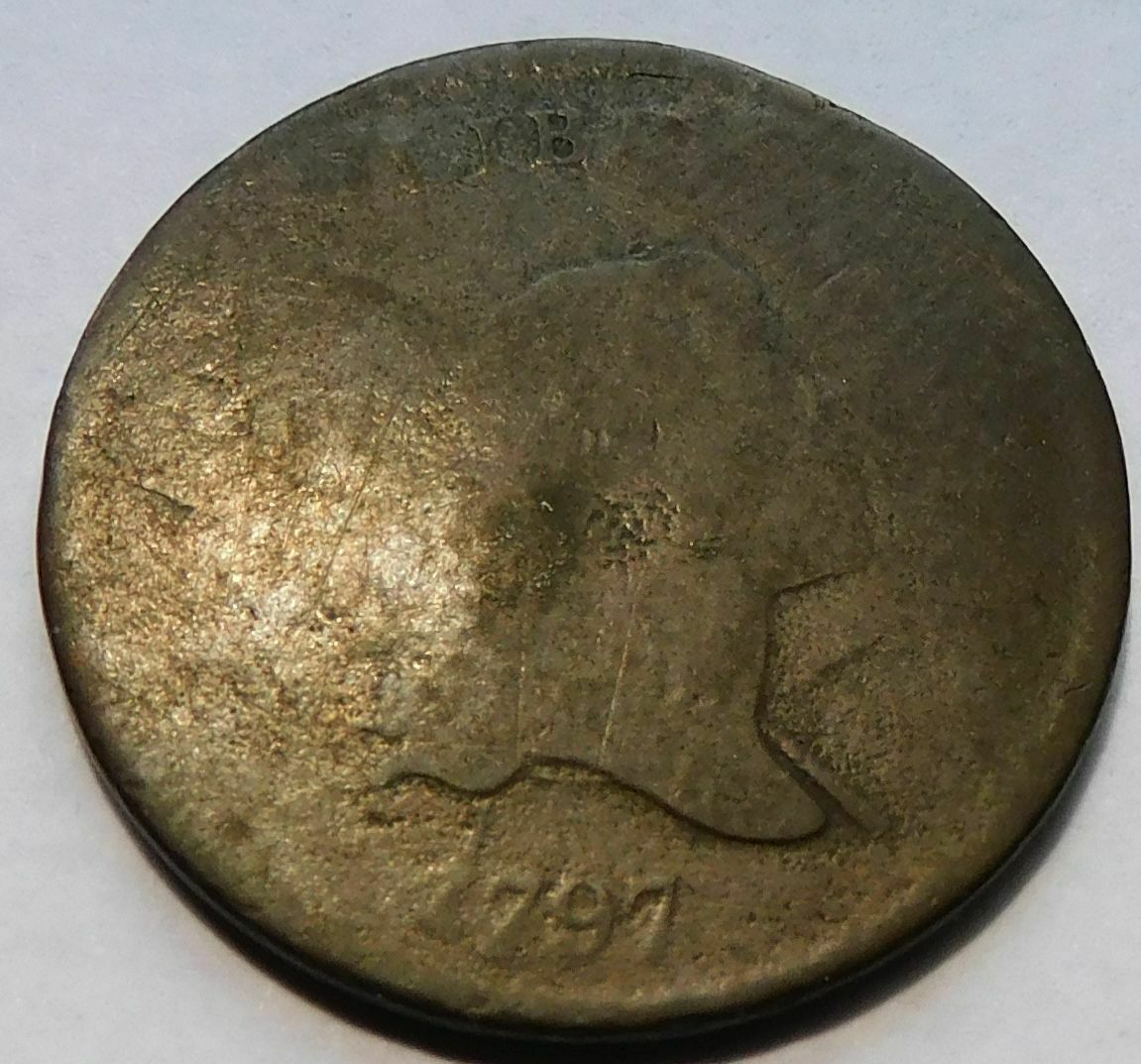 1797 Liberty Cap Half Cent - AG, Early Date 1/2C Penny - Fresh Stock Dated October 2025