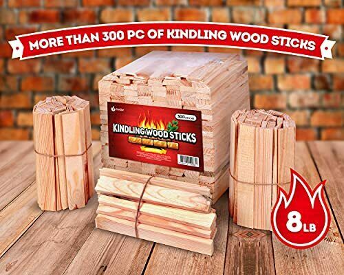 Kindling Wood fire Starter Sticks 300 pc - Kiln Dried Firewood - Fire Starter fo - Fresh Stock Dated October 2025
