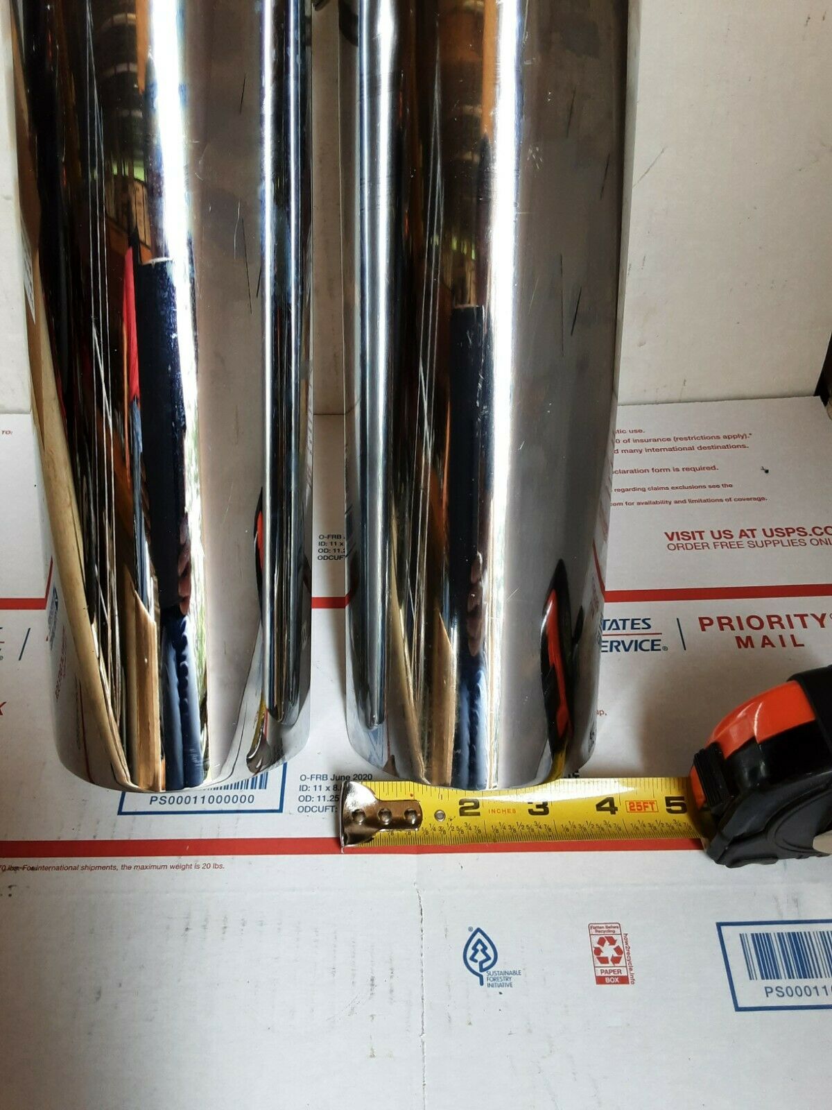 OEM Harley Softail Heritage Classic Chrome Heat Shields - Fresh Stock Dated October 2025