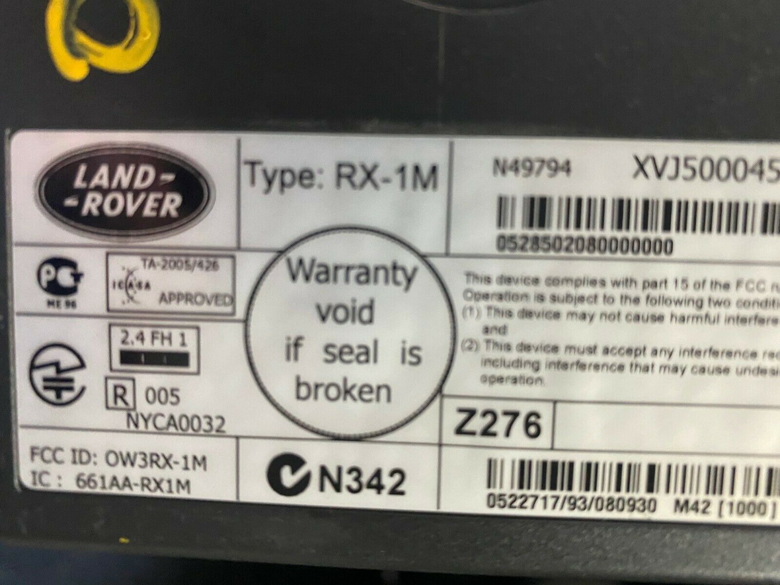 Land Rover Range Rover LR3 05-09 OEM Nokia Bluetooth Control Module XVJ500045 - Fresh Stock Dated October 2025