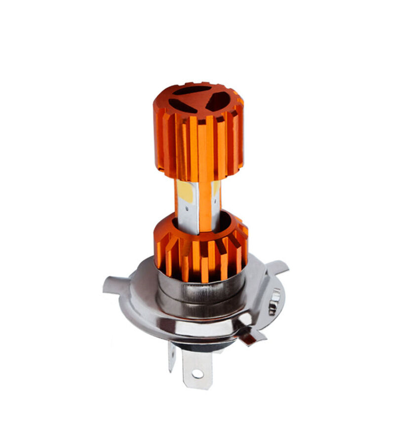 1x H4 3*COB LED Motorcycle Headlight Bulb High/Low Beam Fog Light 2000LM Scooter - Fresh Stock Dated October 2025