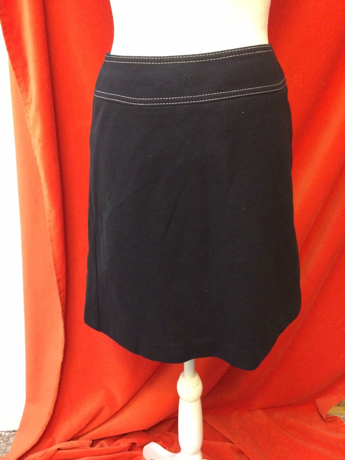 Vintage 70s White Stag a-line mini skirt topstitch wrap black small - Fresh Stock Dated October 2025