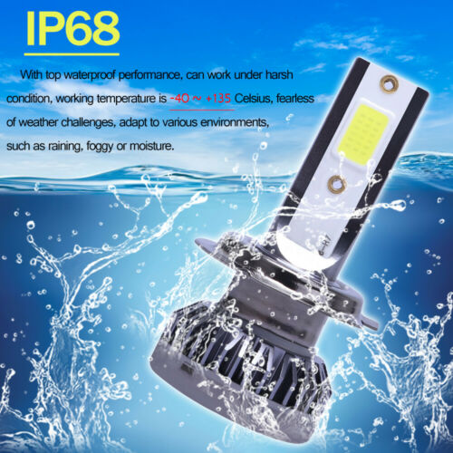 Pair H7 LED Motorcycle Headlight Bulbs For Honda CBR 1000RR 600RR F4i RC51 #D3 - Fresh Stock Dated October 2025