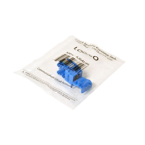 50 pack lot Keystone Jack Cat6a Blue Network Ethernet 110 Punchdown 8P8C - Fresh Stock Dated October 2025