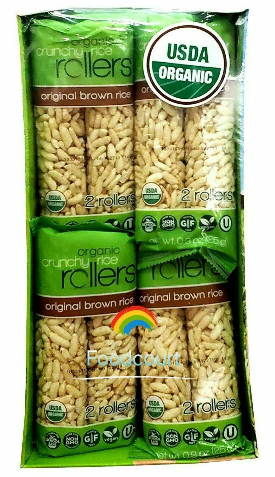 2 Packs Bamboo Lane Organic Crunchy Rice Rolls 16 CT 14 OZ Each Total 64 Rollers - Fresh Stock Dated October 2025