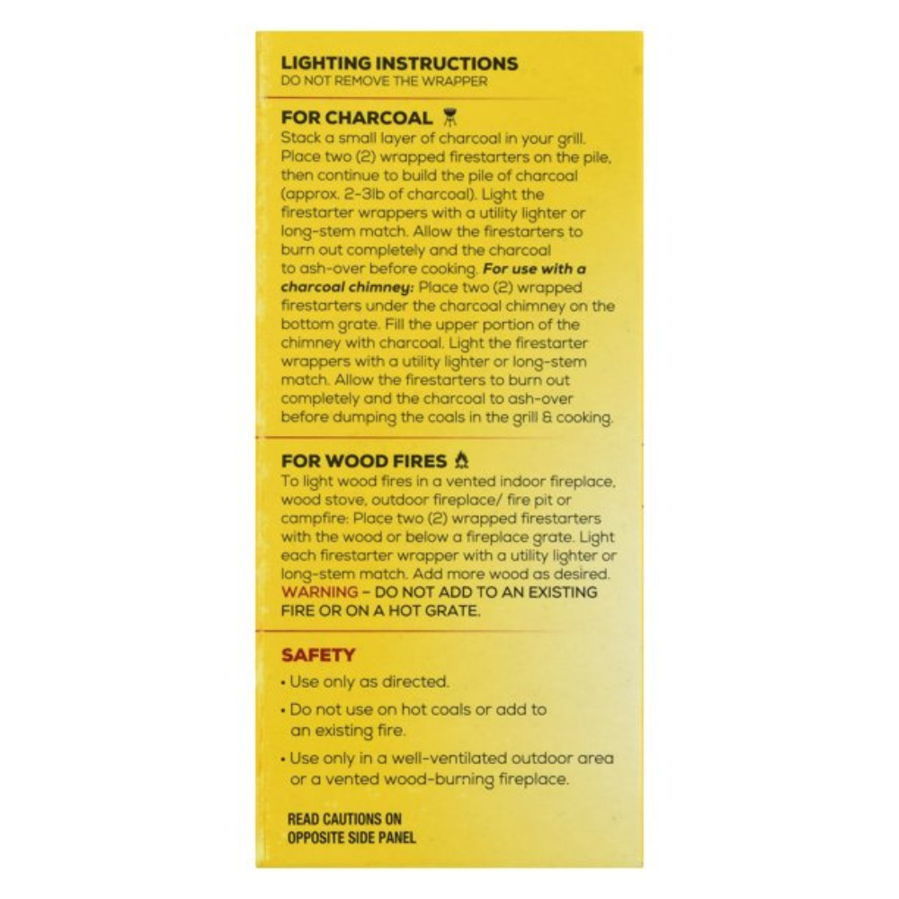 Duraflame Firestart Cubes 36 Pack, Fire Starters for Wood or Charcoal, Yellow - Fresh Stock Dated October 2025