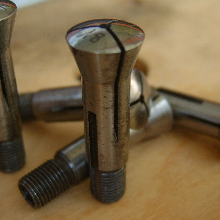 8mm Watchmakers Lathe Collet     *** thread M7 x 0,75 *** - Fresh Stock Dated October 2025
