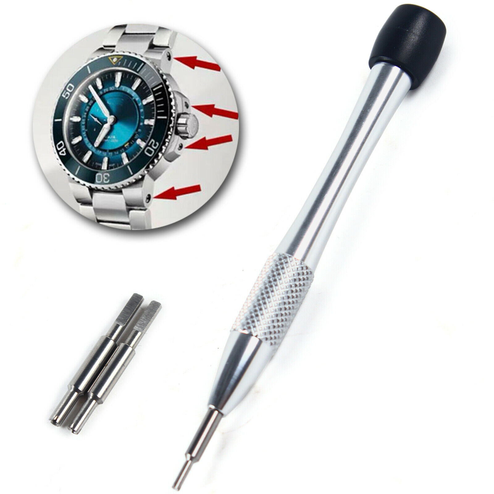 Watch Screwdriver 3 Prongs Removing Shock Resistant Movement Spring Shock-proof - Fresh Stock Dated October 2025