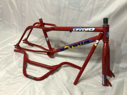 ORIGINAL PAINT DECALS 1990 DYNO DETOUR RED FRAME FORK BARS POST OLD SCHOOL BMX - Fresh Stock Dated October 2025