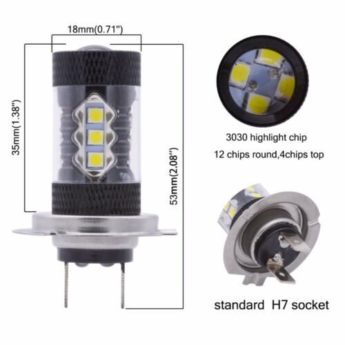 2x LED Headlight Bulbs For Kawasaki Ninja ZX6R ZX636C 2003-2006 ZX636E 2013-2014 - Fresh Stock Dated October 2025