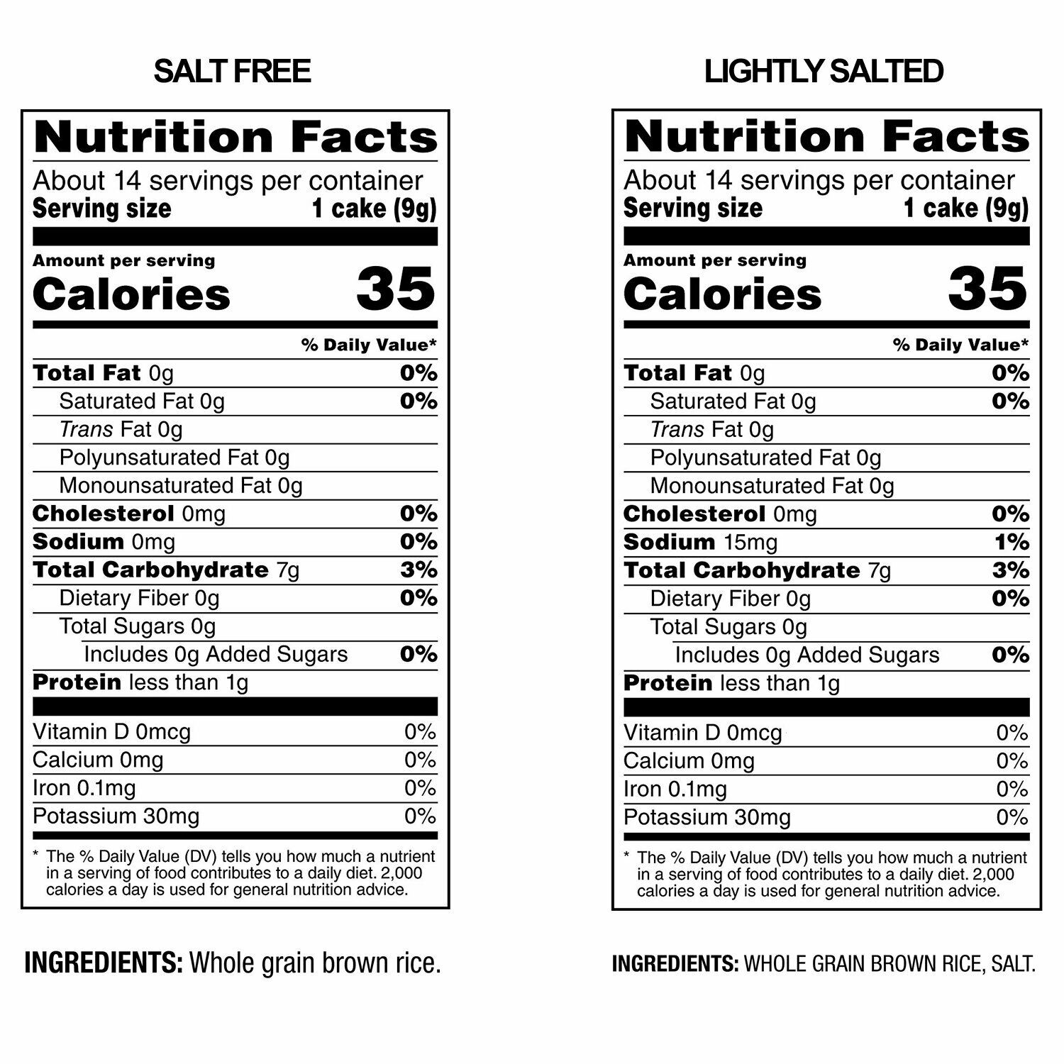 (6 Pack) Quaker Large Rice Cakes, Gluten Free, Lightly Salted + Salt Free - Fresh Stock Dated October 2025