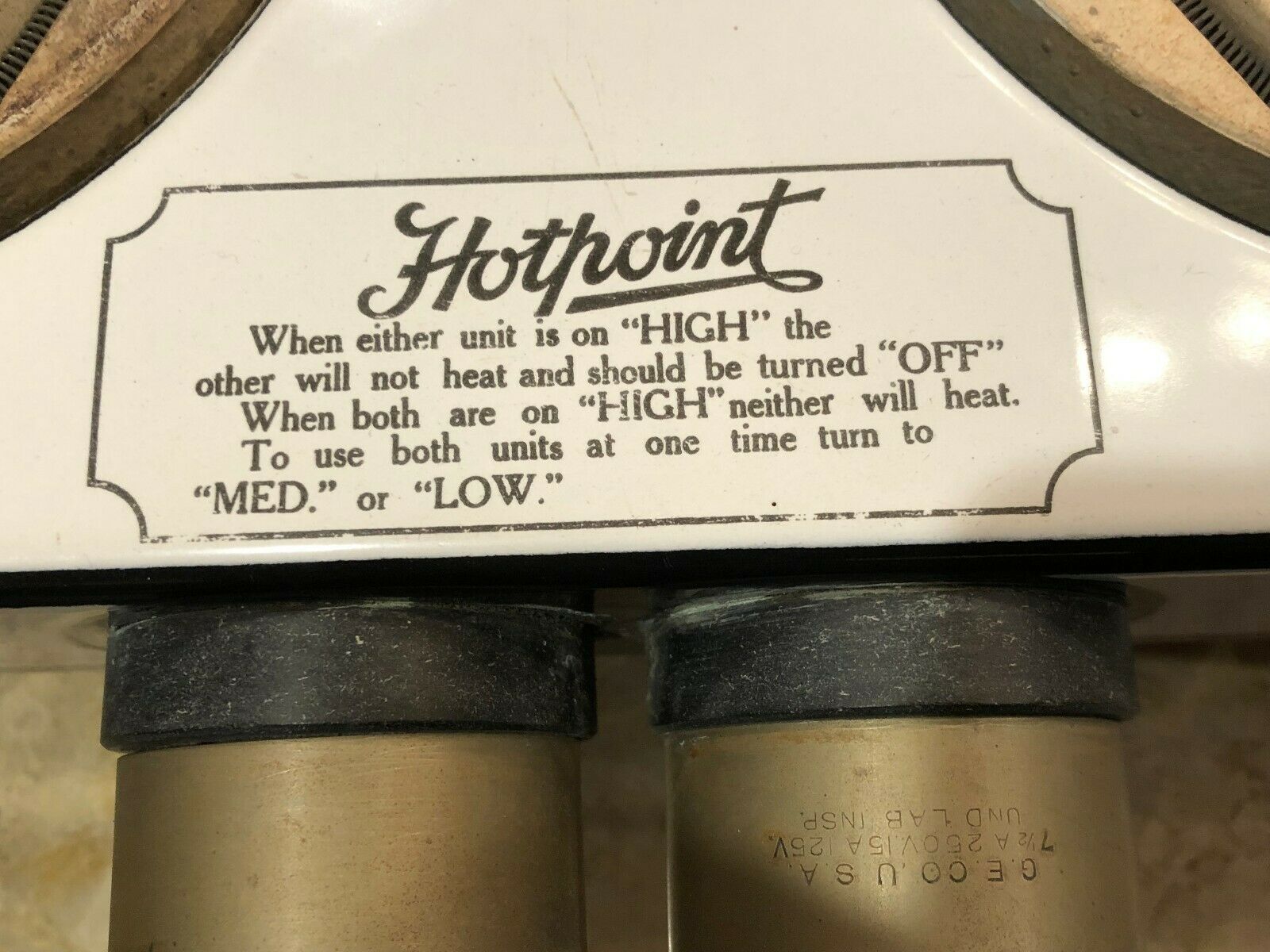 Rare Antique 1930's Hotpoint Enamel 2 Burner Stove - Fresh Stock Dated October 2025