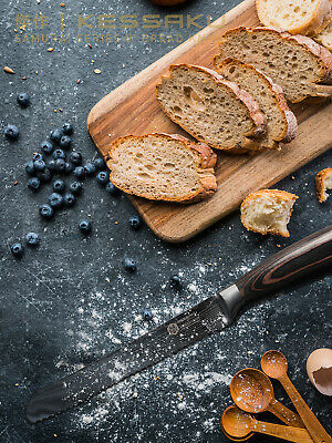 Kessaku 8-Inch Bread Knife - Samurai Series - High Carbon 7Cr17MoV Steel - Fresh Stock Dated October 2025