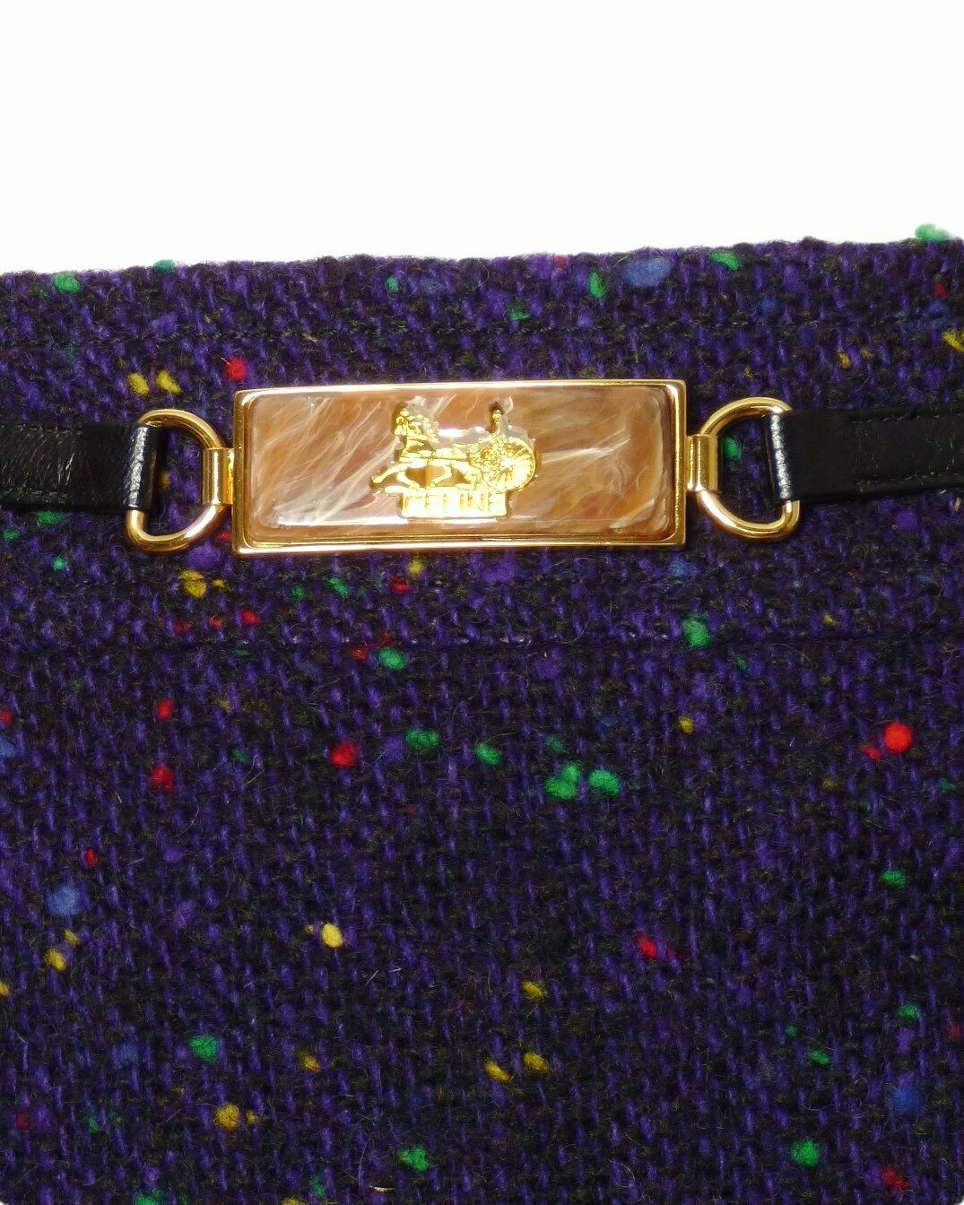 CELINE-1980s Purple Wool Fleck Skirt, Size-10 - Fresh Stock Dated October 2025