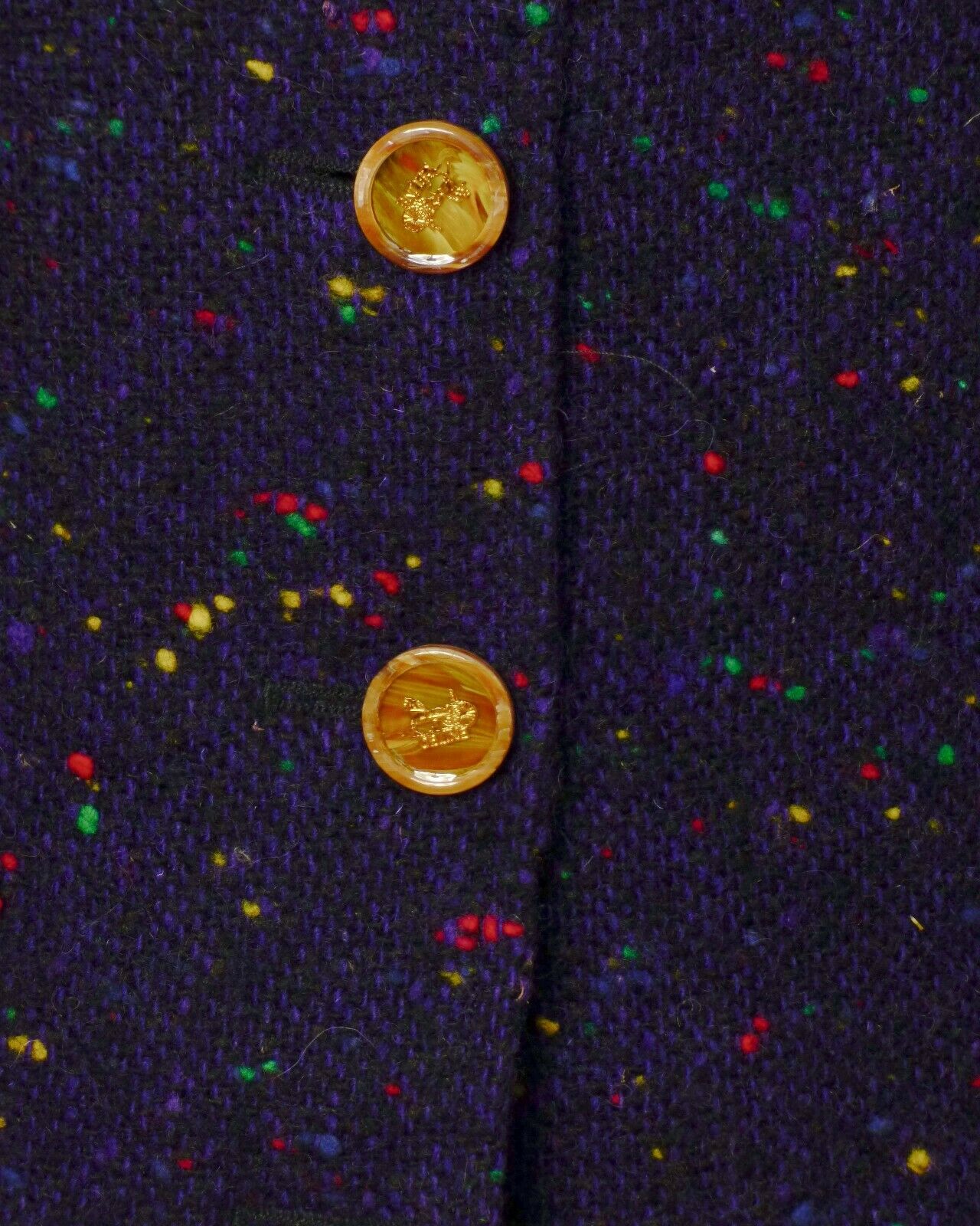 CELINE-1980s Purple Wool Fleck Skirt, Size-10 - Fresh Stock Dated October 2025