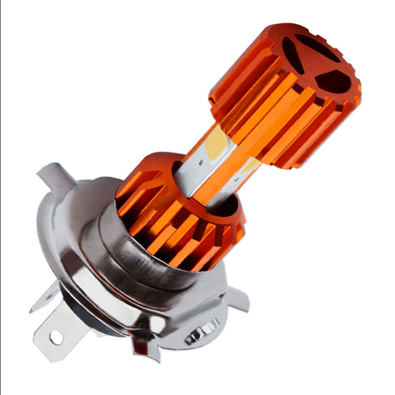 1x H4 3*COB LED Motorcycle Headlight Bulb High/Low Beam Fog Light 2000LM Scooter - Fresh Stock Dated October 2025