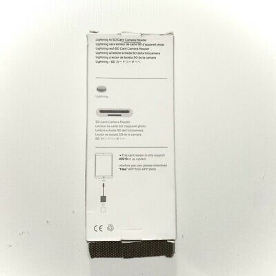 Lightning to SD Card Reader White NK1022 Camera Photo Memory Adaptor Transfer - Fresh Stock Dated October 2025