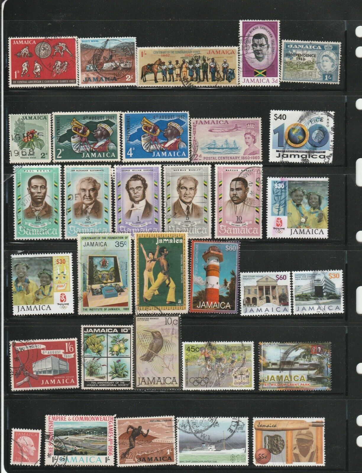 Jamaica used stamp Assortment - Fresh Stock Dated October 2025
