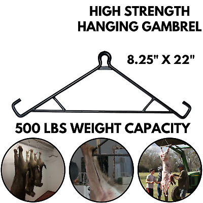 500 Lbs PORK MEAT Deer Hog Hook Hanger Hunting Lift Tool Hog butcher gambrel - Fresh Stock Dated October 2025