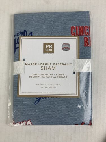 Pottery Barn Teen MLB Major League Baseball Standard Sham 100% Organic Cotton - Fresh Stock Dated October 2025
