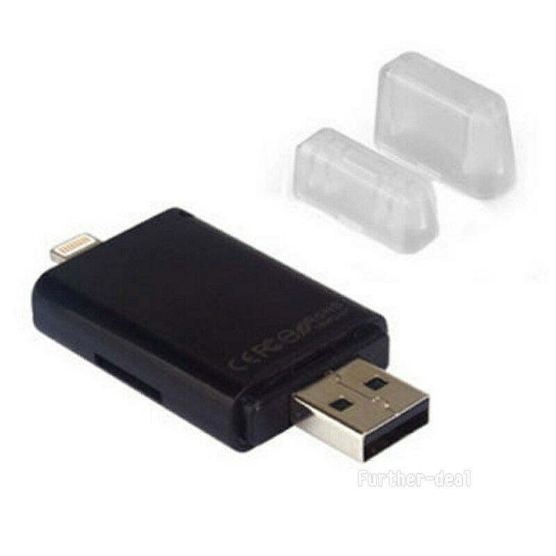 USB Flash Drive SD TF Card Reader For iPhone X 8 7 6s 6 Plus 5 s iPad Air Mini - Fresh Stock Dated October 2025