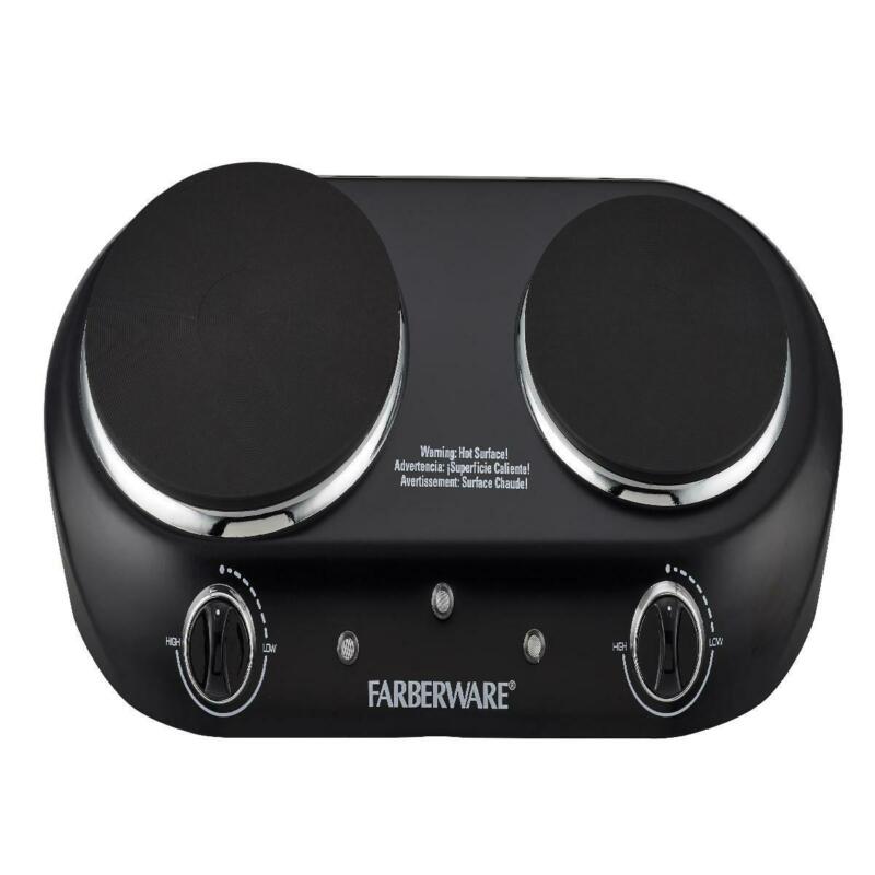 Double Burner Cooktop Electric Plate Portable Hot Stove 1800W Countertop Cooking - Fresh Stock Dated October 2025