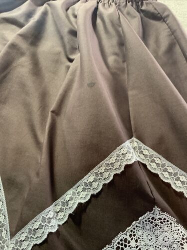 70s Size M Carefree Fashions Boho Line Dancing Lace Brown Skirt Vintage Arizona - Fresh Stock Dated October 2025