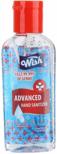 Wish Hand Sanitizer 2oz Pocket Size 36 units per Fishbowl Jar - Fresh Stock Dated October 2025