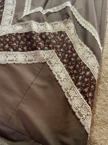 70s Size M Carefree Fashions Boho Line Dancing Lace Brown Skirt Vintage Arizona - Fresh Stock Dated October 2025