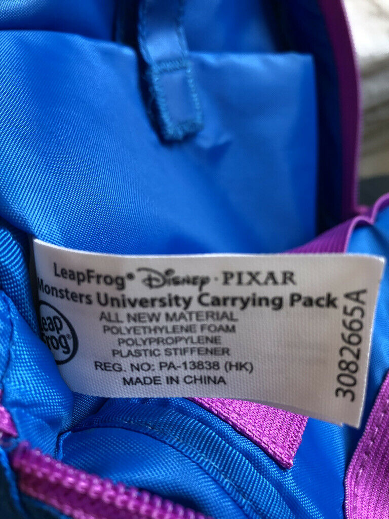LeapFrog LeapPad Monster's University Carrying Backpack W/ Game Holders - Fresh Stock Dated October 2025