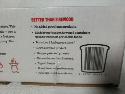 EnviroLog Fire Log | KFC 11 Herbs & Spices Scent | Fireplace Campfire Woodstove - Fresh Stock Dated October 2025