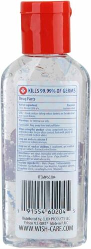 Wish Hand Sanitizer 2oz Pocket Size 36 units per Fishbowl Jar - Fresh Stock Dated October 2025