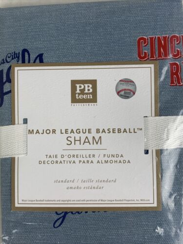 Pottery Barn Teen MLB Major League Baseball Standard Sham 100% Organic Cotton - Fresh Stock Dated October 2025