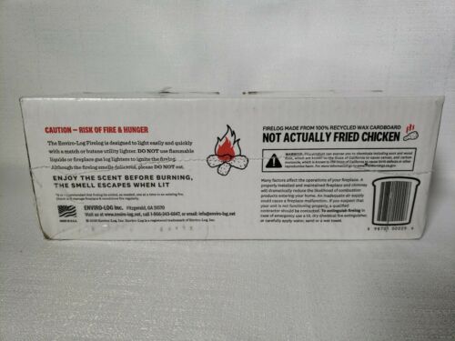 EnviroLog Fire Log | KFC 11 Herbs & Spices Scent | Fireplace Campfire Woodstove - Fresh Stock Dated October 2025