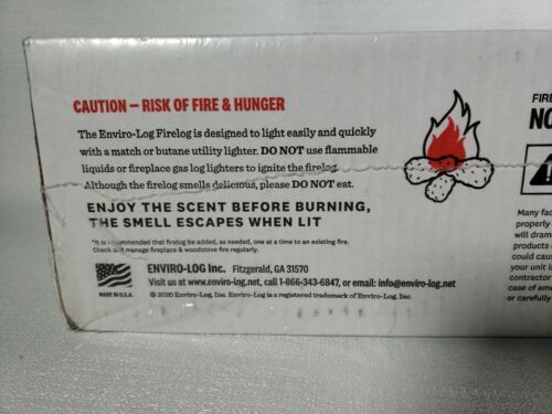 EnviroLog Fire Log | KFC 11 Herbs & Spices Scent | Fireplace Campfire Woodstove - Fresh Stock Dated October 2025
