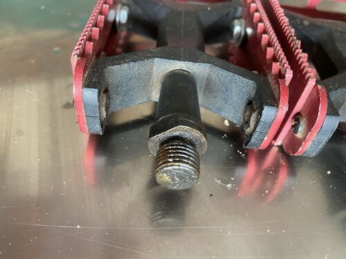 Skyway Tuff Pedals 9/16 Old School BMX PK Ripper Hutch Red - Fresh Stock Dated October 2025