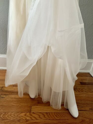 Vintage 80s Off White LAYERED TULLE Party Prom Maxi Wedding Dress Skirt XS/S - Fresh Stock Dated October 2025