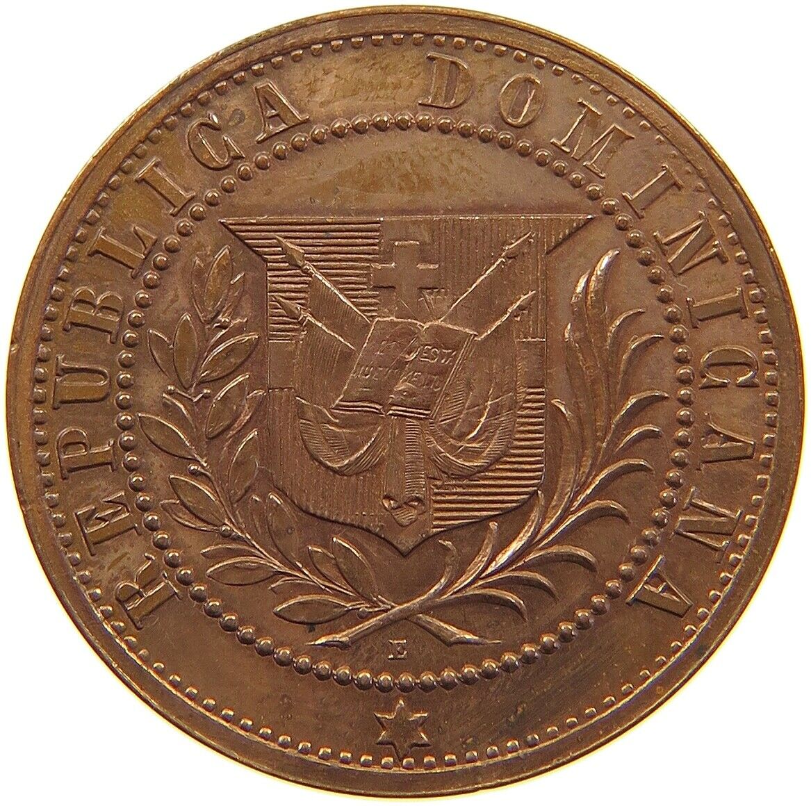 DOMINICAN CENTAVO 1878 PATTERN RARE TOP SHINNY FILEDS #t84 143 - Fresh Stock Dated October 2025