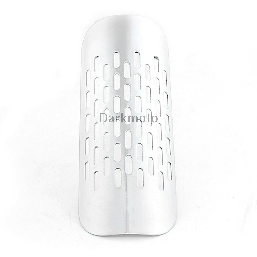 Chrome Exhaust Muffler Pipe Heat Shield Cover Heel Guard Universal Motorcycle - Fresh Stock Dated October 2025