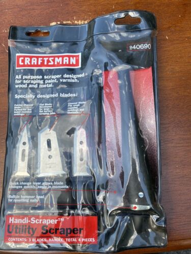 Vintage Craftsman All Purpose Stainless Steel Scraper Set 9-40690 USA! - Fresh Stock Dated October 2025