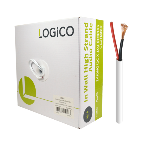 In Wall Audio Speaker 14/2 Cable 500FT + 10 pieces Banana Plug Connector Kit - Fresh Stock Dated October 2025