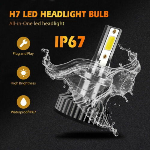 2pc H7 100W 11000LM LED Headlights Headlamp bulbs for Pontiac Trans Am 1998-2002 - Fresh Stock Dated October 2025