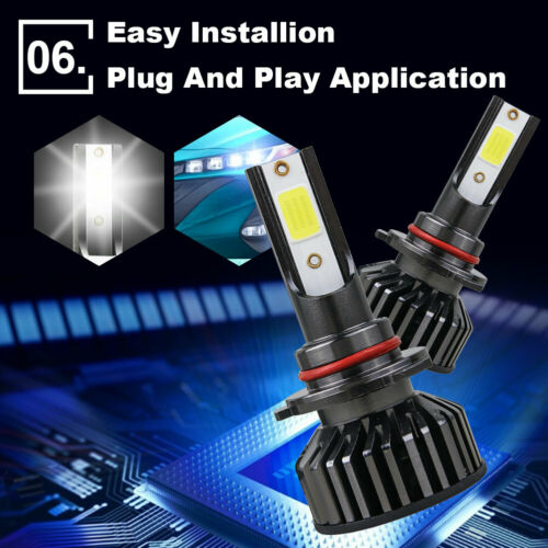 2PC 9005 HB3 Xenon White LED Bulbs Headlight For Honda Foreman 500 Rubicon 500 - Fresh Stock Dated October 2025
