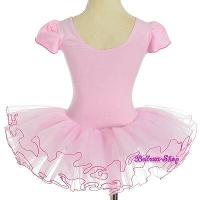 Pink Sequined Ballet Tutu Dance Costume Fairy Fancy Dress Leotard Sz 4T-5 BA060 - Fresh Stock Dated October 2025